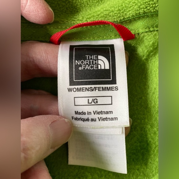 The North Face 1/4 zip pullover  green  size large (runs small) EUC - Picture 6 of 7